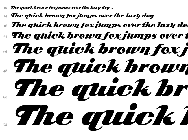 ARB 85 Poster Script JAN-39 font waterfall